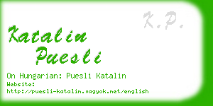katalin puesli business card